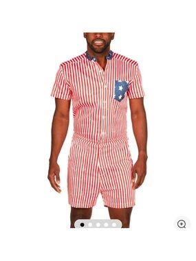 Tipsy Elves Patriotic Romper Romphim size S NEW